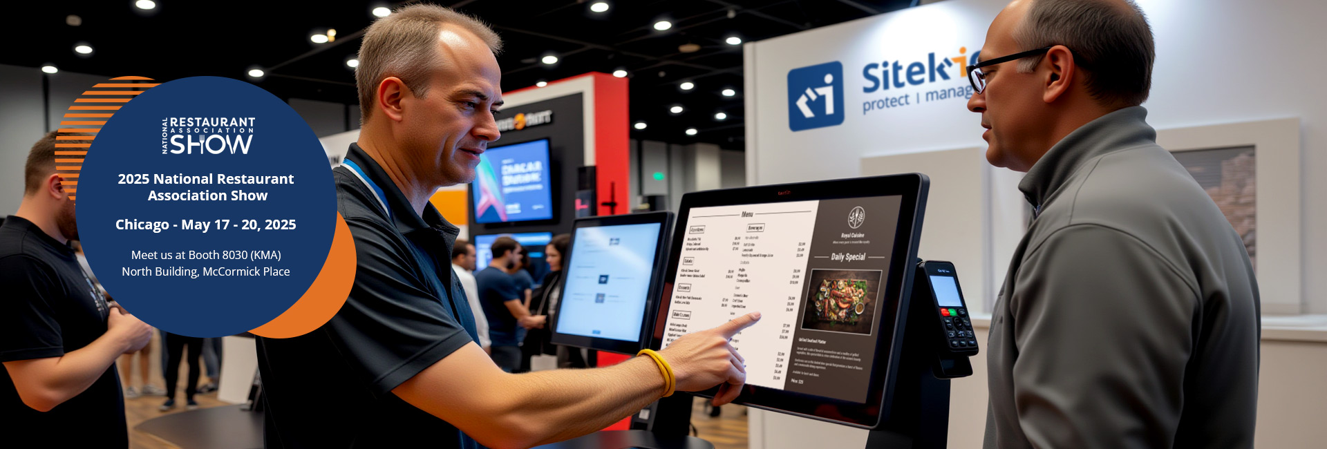 SiteKiosk Team at the 2025 National Restaurant Association Show in Chicago